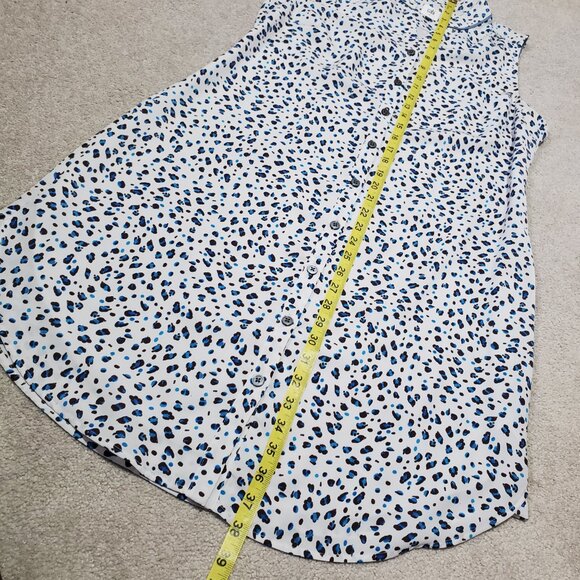 CABI Camilla Sleeveless Button Up Dress Sleeveless Leopard Print Women's Medium - Picture 14 of 14